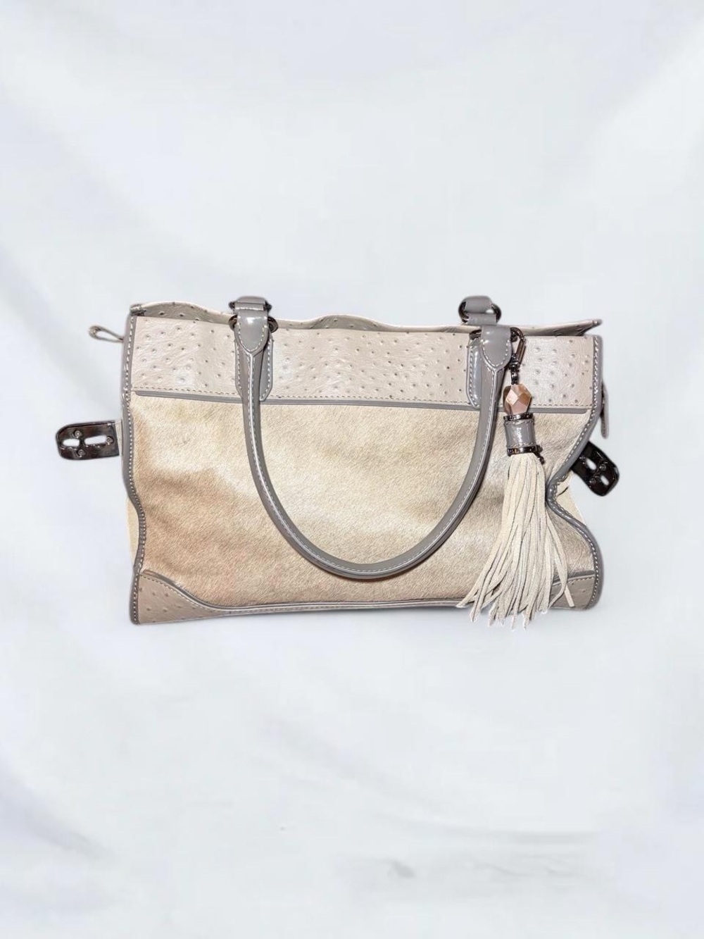 !!NEVER USED!! Vintage Rafe New York Mixed-Media Pony Hair Satchel Bag